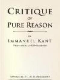 The Critique Of Pure Reason