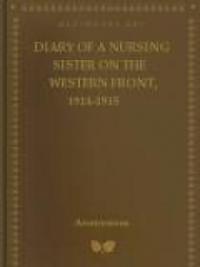 Diary Of A Nursing Sister On The Western Front